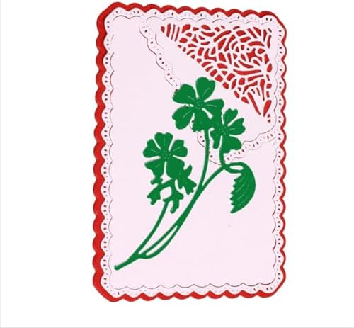 Scrapbooking Die-Cuts for Card Making, Christmas Metal Cutting Dies, Paper Craft Punch Template, Background Embossing Stencils, DIY Album Décor (Branches Lace Frame-11.4x8.1cm)
