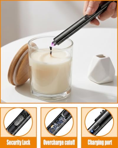 YOUTUOY 4 in 1 Candle Accessory Set, Matte Black