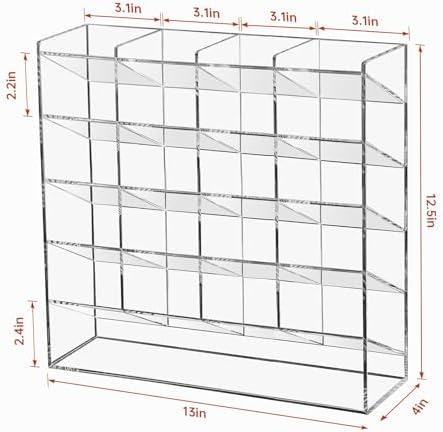BEYGORM Acrylic Vertical Marker Organizer for 250 Markers, Desk Orgaizer