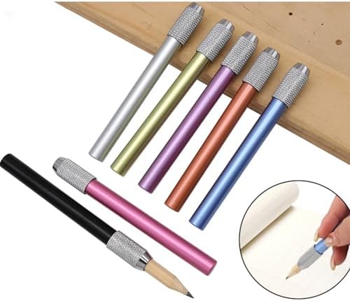 5 Pcs Pencil Extenders Pencil Lengthener Color Aluminum Pen Lengthener Holder Pencil Lengthener Pencil Extender Holde