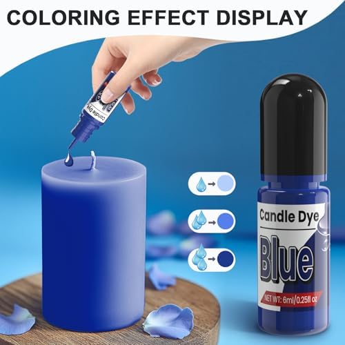 Candle Dye - 36 Colors Candle Making Dye, Highly Concentrated Liquid Oil-Based Coloring for Soy Wax, Bees Wax, Gel Wax - Easy Color and Safe - 6ml/Bottle