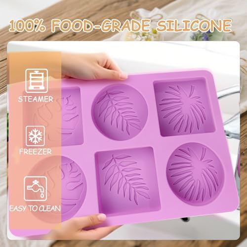 Soap Making Kit with 3 Silicone Molds, 48 Bags, 48 Gift Tags, 65ft Jute Twine – Craft Set for Handmade Soaps – Beginner & Professional