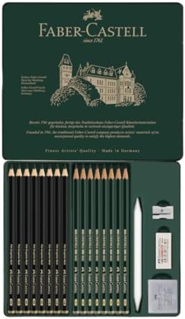 Faber-Castell Graphite Pencil Pitt Mat - 8pcs. and 9000 8pcs. in tin