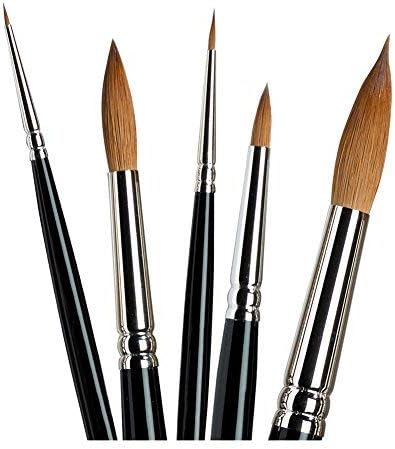 Winsor & Newton Series 7 Kolinsky Sable Brush, Round SH #7 | The World's Finest Watercolor Brush, Kolinsky Sable Hair, Rust-proof, Seamless Nickel Plated Ferrules, Hand-Made in England