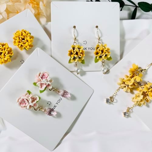 Xaekicr 4pcs Mini Flower Polymer Clay Cutters – Clay Earring Cutters for Floral Jewelry, Polymer Clay Molds for Handmade Accessories, Clay Tools for DIY Crafting