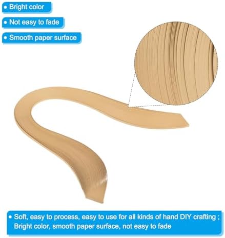 PATIKIL 240pcs Quilling Strips Paper, 3mm x 39cm Origami Paper Quilling Kits for Adults Beginner Art DIY Craft Christmas, Nude