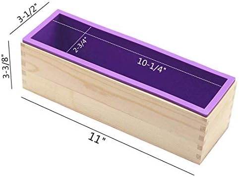 Silicone Soap Mold Loaf with Wooden Box for Soap Making