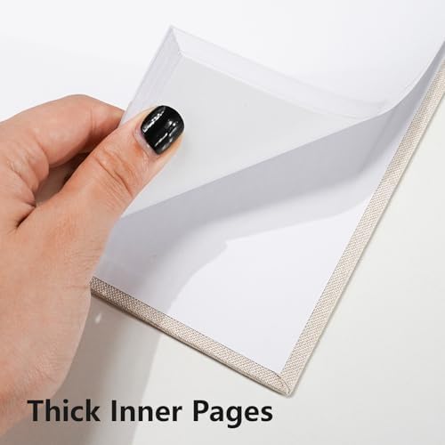 10x10 Inch Scrapbook DIY Photo Album, 40 Sheets (80 Pages), Beige