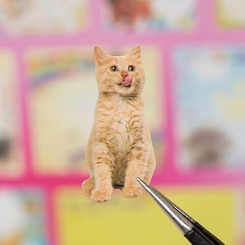 ZHIJIANHZ Cat Sticker Book with Meme Stickers 30 Pages Over 800 Die Cut Stickers with 3 Coating Types for Scrapbook Journal and Planner Sticker Album with Premium Art Paper and Cute Design