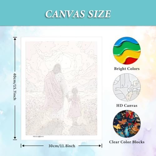 AIBOERL Paint by Numbers Kit for Adults Beginner,Jesus Religion, 12X16In