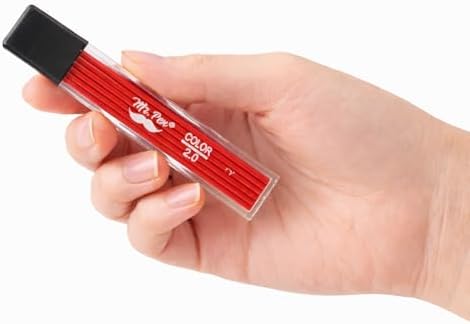 Mr. Pen- 2.0 mm Lead Refills, 48 Pack (12 per Tube), Cherry Red