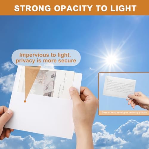 Silunkia 100 Packs White Blank Note Cards and Envelopes 4.25 x 5.5
