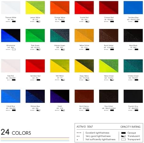 MEEDEN Beginners Acrylic Paint Set: 24 Colors 12ml/0.41 fl oz