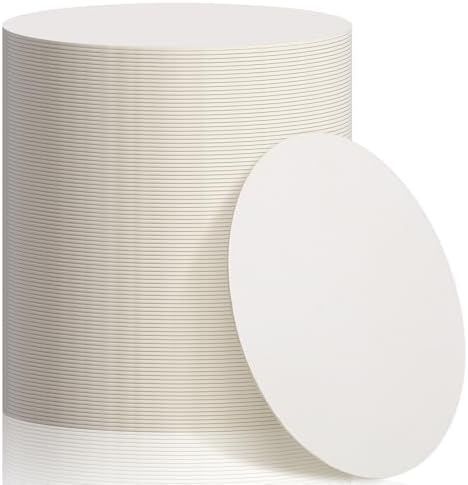TaoBary 100 Pcs Round Cardboard Coasters Bulk, 4 Inch 1mm Thick,White
