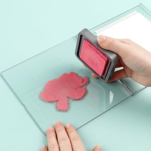 2PCS 6.3inch Precise Stamp Platform with Grid Lines for Accurate Craft Stamping; Easy Stamping Press; Perfect Stamp Positioning Tool Card Making Supplies Scrapbook Paper Craft Stamping Tool