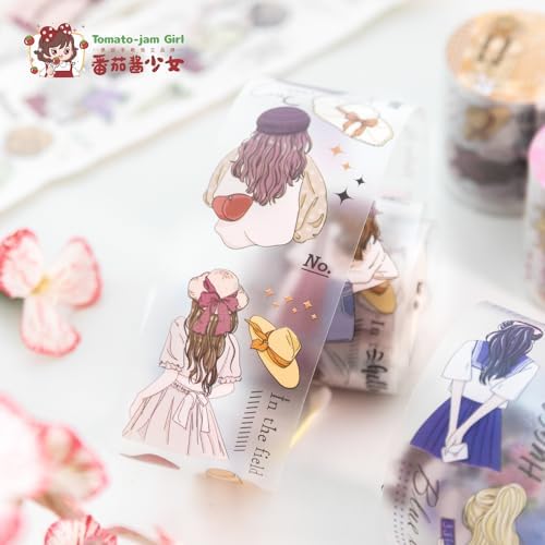 Alideco 6 pcs Decorative Adhesive Tapes Cartoon PET Tape Great for Bullet Journal Supplies, Arts, Scrapbook, DIY Crafts, Planners(huahuibiankuang) (shanaxindong)
