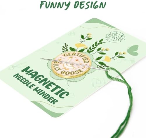 WUSUTE Funny Needle Minder, Certified Silly Goose Needle Minder Magnet for Cross Stitch, Embroidery Sewing Needlepoint Accessories for Crafter