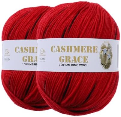 100% Pure Natural Merino Wool Yarn (4ply) - Each Ball 3.5 OZ/Approximately 320 Yards - Hand-Knitting/Crochet/Knitting - Soft and Non-irritating [2 Ball Set] (Mandala 08)