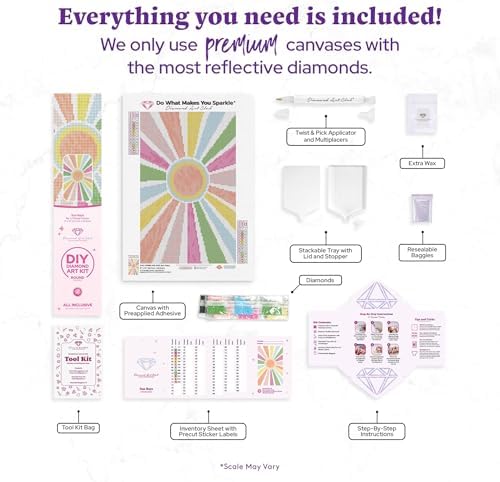 DIAMOND ART CLUB Sun Rays - Pastel Diamond Art Kits for Adults