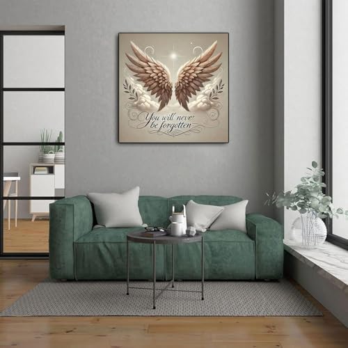 MBNTJHT Angel Wings Paint by Numbers Kit for Adults,Unframed Oil Painting by Number Kits for Adult Beginners,DIY Acrylic Painting Art Kits for Home Decor Gifts 16X16 Inch.