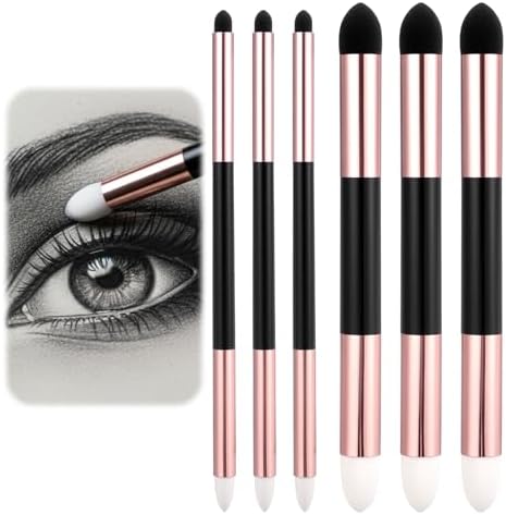 6 Pcs Oil Pastel Tools Artist Blending Sponge Pen Set Dual Tip Sketch Rubbing Sponge Brush Reusable and Washable Drawing Art Brush for Artist Highlight Shadow Sketch Drawing Blend