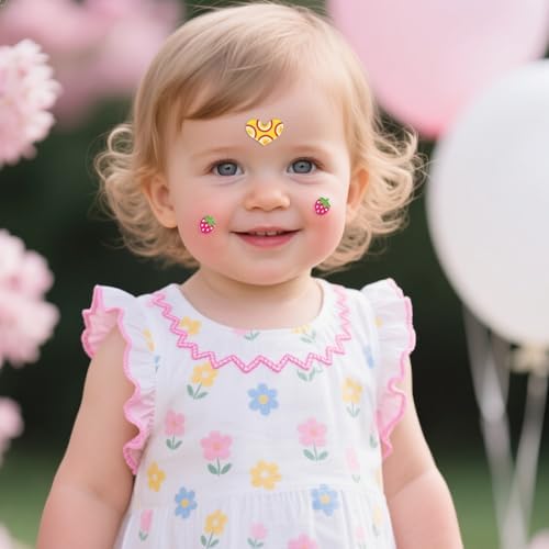 20 Sheets Puffy 3D Stickers for Kids & Toddlers, Variety Adhesive Sticker | Includes Animals Numbers Letters Fruits for Scrapbooking Journal Water Bottle DIY Craft (Girl Style)
