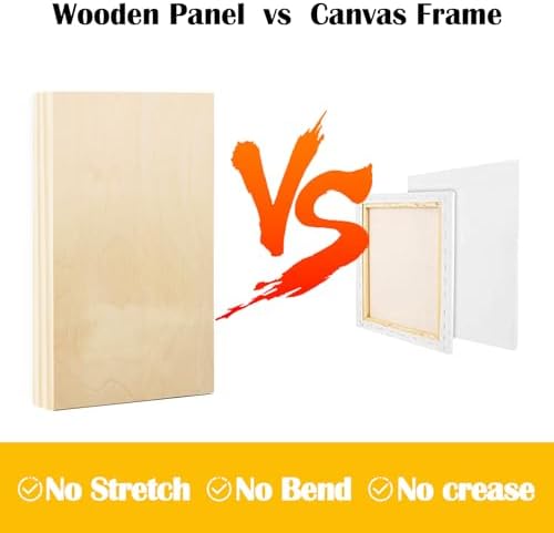 Falling in Art 2 Pack 6x12'' Unfinished Gallery Birch Wood Canvas Panels