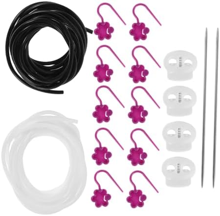 DOITOOL 1 Set Knitting Tool Kit with Double Needle Protectors Slip Stitch Markers Prevent Yarn Slippage for DIY Crochet Projects Scarves Hats Garments