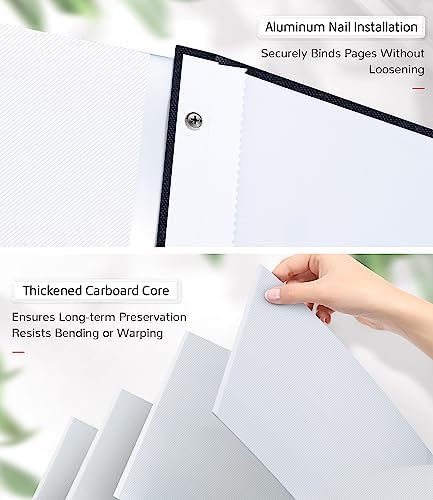 Artfeel Photo Album Self Adhesive Scrapbook Album for 3x5 4x6 5x7 8x10 Pictures,120 Pages Linen Cover with Display Window DIY Photo Book,Ideal Gifts for Family Travel Wedding Baby