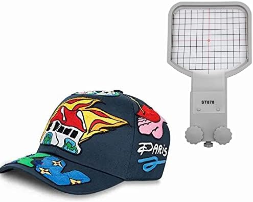 YEQIN Embroidex Cap/Hat Hoop for Brother PE800 PE535 SE600 SE625 SE270D HE-120 900D SE400 PE550D PE770 SE1900 NQ1600E etc, Sewing and Embroidery Machine Hat Hoops (for 4x4” or Larger Hoop)