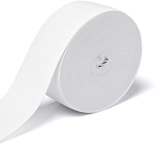 Airisoer Elastic Bands for Sewing 2 Inch x 12 Yards, White