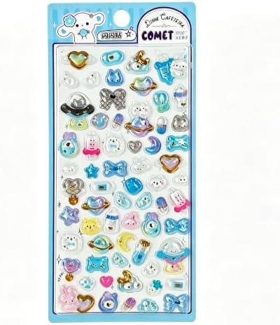 3D Puffy Stickers, Kawaii Resin Decorative Stickers for Phone Case, Notebook, Scrapbooking (Style-7)