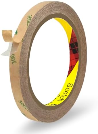 P7yaumy 300LSE Double Sided Tape 0.39in x 36ft, Removable Heavy Duty Tape | Double Sided Mounting Tape For Scrapbook, Transparent Adhesive Sticky Tape For Picture Hanging Strips, LED Strips, Art Craft