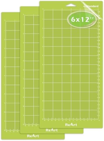 ReArt Standard Grip Adhesive Cutting Mat 6 x 12 Inch For Expression Machine - 3 Pack