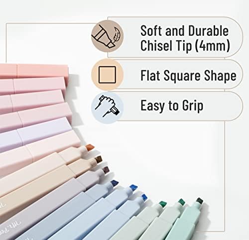 Mr. Pen- Aesthetic Highlighters No Bleed, 16 Pack, Morandi Colors | Chisel Tip, Cute Highlighters Assorted Colors for Journaling, Highlighting, Underlining, Fast Dry, Back to School Supplies