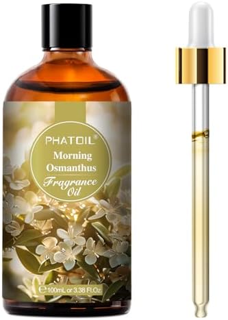 PHATOIL Morning Osmanthus Fragrance Oil for Diffuser Aromatherapy 3.38FL.OZ | Long Lasting Scented Oils For Humidifier, Air Freshener, DIY Soap Candle, Scent Project Making, Aroma Oil for Home Freshening