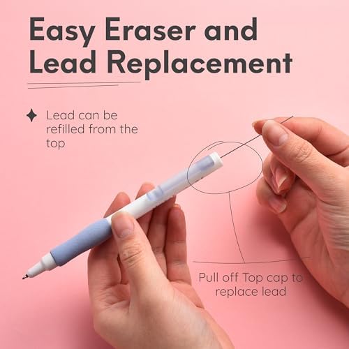 MozArt Cute Mechanical Pencil Set 0.7mm 16PCS Pastel Aesthetic Girls