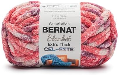 Bernat Blanket Extra Thick Cel-Este Chunky Yarn, Jupiter Red, 2-Pack