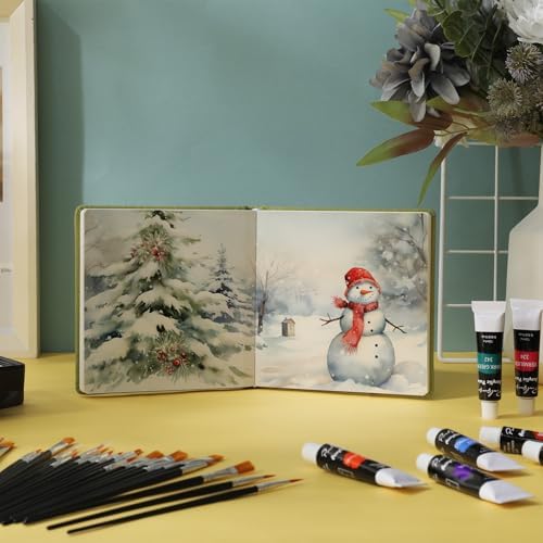 5.5in Watercolor Sketchbook Journal Square Watercolor Notebook Milky White