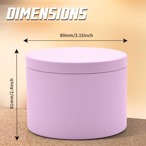 24-Pack 8oz Candle Tins with Lids, Metal Candle Jars for Candle Making, Empty Containers Vessels Bulk for Small Business & Beginners DIY Storage -Pink