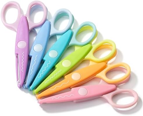 Mr. Pen- Craft Scissors Decorative Edge, 6 Pack, Rainbow | Zig Zag Scissors for Crafting, Scrapbooking, Fancy, Pattern, Design