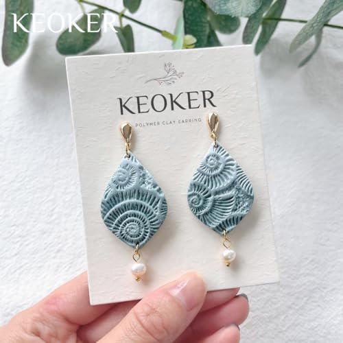 Keoker Sea Spiral Shell Texture Roller for Polymer Clay, Summer Polymer Clay Texture Roller