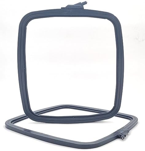 Nurge Square Embroidery Hoop - Plastic Cross Stitch Frame for Needlepoint & Embroidery - Adjustable Craft Hoop - Anthracite - No:4 (Large)