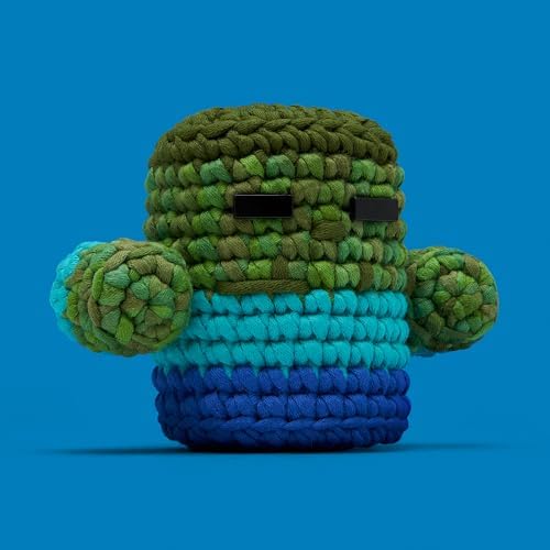 The Woobles Minecraft Crochet Kit for Beginners (Zombie)