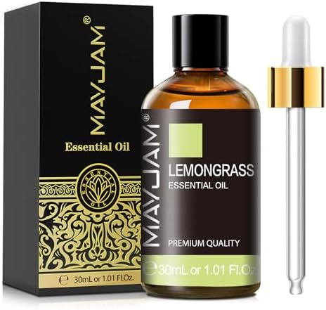 MAYJAM Lemongrass Essential Oil for Diffuser Soap Candle Making, 1.01fl.oz