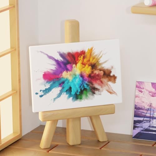 PATIKIL 4x4 Canvas Boards for Painting, 6 Pack 100% Cotton Square Triple Primed Stretched Blank Art Canvas Panel Bulk Thin for Acrylic, Oil, Tempera Paints, White