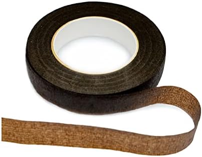 BEADNOVA Floral Tape 1/2inch Flower Tape Brown Floral Tape for Bouquets Floral Arranging Stem Wrap Craft (Brown, 30yards)