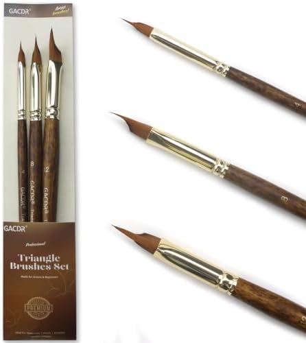 Wedge Paint Brushes Set, Triangle Detail Brushes for Watercolor Painting