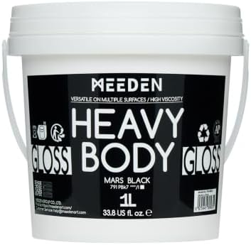 MEEDEN Mars Black Acrylic Paint: 1L /33.8oz Heavy Body Gloss Finish