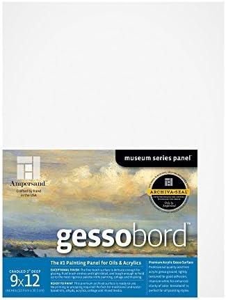 Ampersand Gessobord | 9x12 | 2" Cradled | Oil & Acrylic Painting Panel